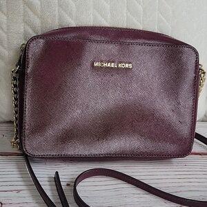 Michael Kors Women's Burgundy Crossbody Bag